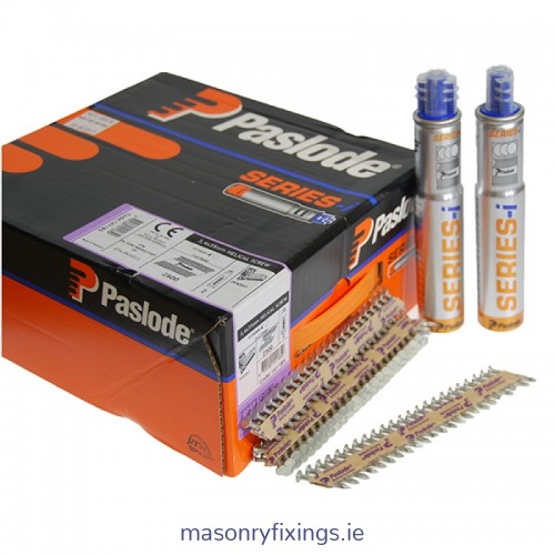 35mm x 3.4mm Twisted Electro Galvanised Nail Fuel Pack  BOX 1 Fuel Cells and 1250 nails